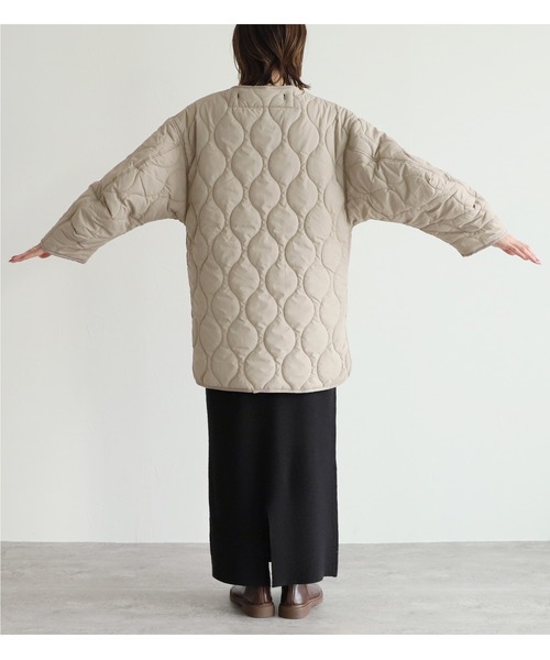 reca（レカ）の「ボアベスト付きキルティングジャケット（その他アウター・レディース・アイボリー/ベージュ/ブラック・M）」の16枚目の写真