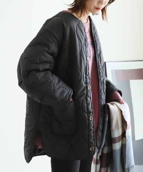 ボアベスト付きキルティングジャケット（ベスト）｜reca（レカ）の