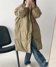 中綿スタンドカラーロングコート