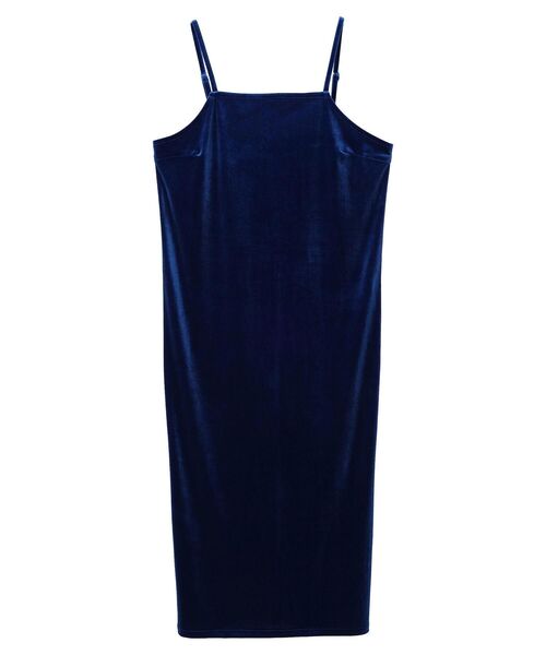 earth music&ecology（アースミュージックアンドエコロジー）の「ベロアキャミドレ（ワンピース・レディース・ブルー/ブラック/ピンク・FREE）」の9枚目の写真