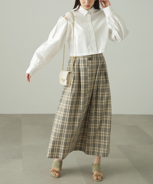 FREE'S MART(フリーズマート)の「◆肩スリットボリュームスリーブショート丈シャツ(シャツ/ブラウス・レディース・ネイビー/ブルー/ホワイト・FREE)」の16枚目の写真