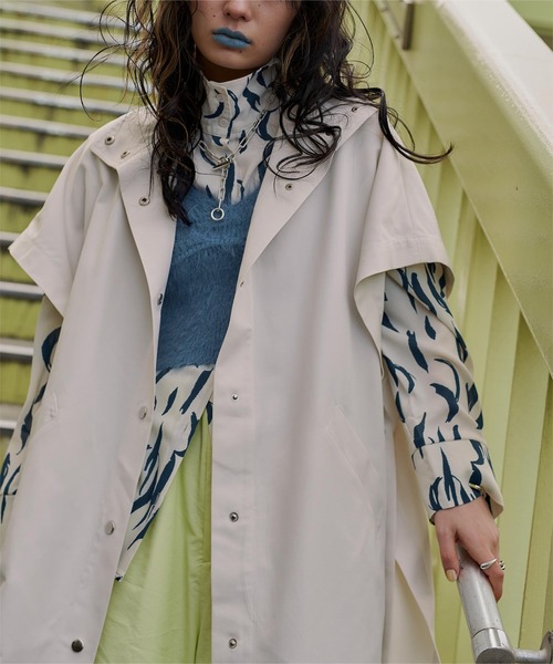 miette（ミエット）の「プリントハイネックシャツ（シャツ/ブラウス・レディース・オフホワイト/ブラック/グリーン系その他/ピンク・FREE）」の6枚目の写真