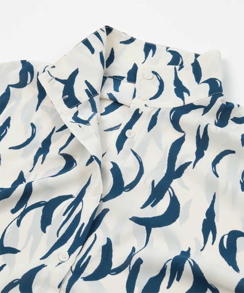 miette（ミエット）の「プリントハイネックシャツ（シャツ/ブラウス・レディース・オフホワイト/ブラック/グリーン系その他/ピンク・FREE）」の8枚目の写真