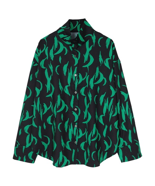 miette（ミエット）の「プリントハイネックシャツ（シャツ/ブラウス・レディース・オフホワイト/ブラック/グリーン系その他/ピンク・FREE）」の20枚目の写真