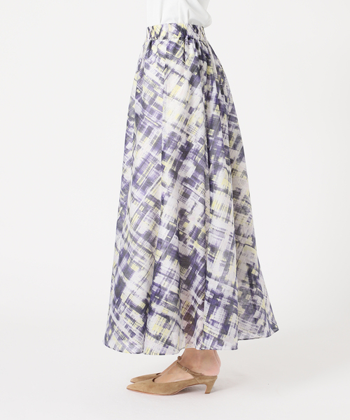 Noble(ノーブル)の「チェックプリントギャザースカート(スカート・レディース・ネイビー/ブラック・FREE)」の17枚目の写真