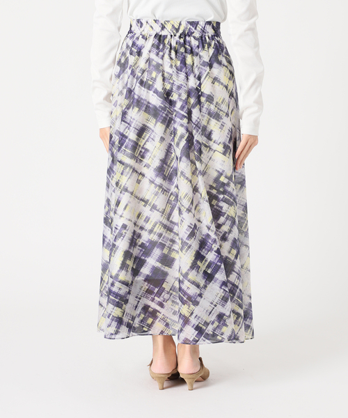 Noble(ノーブル)の「チェックプリントギャザースカート(スカート・レディース・ネイビー/ブラック・FREE)」の18枚目の写真