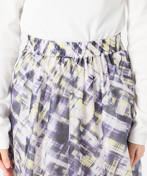 Noble(ノーブル)の「チェックプリントギャザースカート(スカート・レディース・ネイビー/ブラック・FREE)」の19枚目の写真