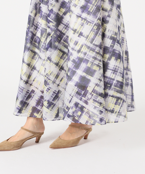 Noble(ノーブル)の「チェックプリントギャザースカート(スカート・レディース・ネイビー/ブラック・FREE)」の21枚目の写真