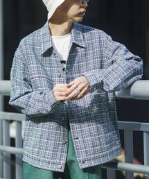 【DEVEAUX / デヴォー】バスケット チェック トラッカー ジャケット