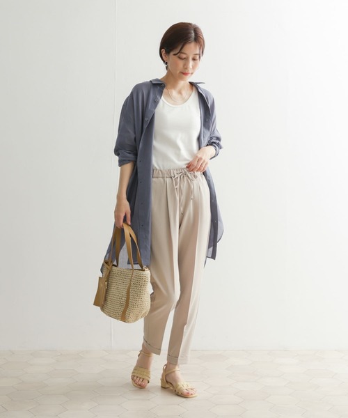 URBAN RESEARCH DOORS（アーバンリサーチドアーズ）の「ストレッチテーパードイージーパンツ（その他パンツ・レディース・ライトベージュ/ライトブルー/ブラック・X-SMALL/SMALL/MEDIUM）」の22枚目の写真