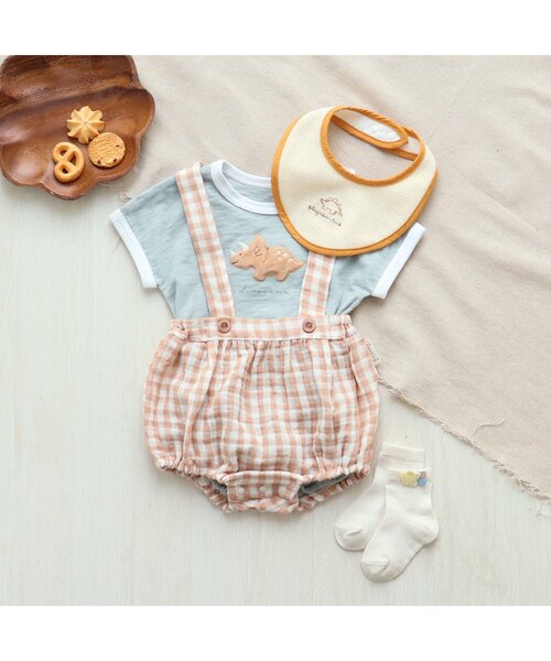 apres les cours(アプレレクール)の「3柄サスペンダー付きブルマ(その他ベビーウェア・キッズ・グレー/アイボリー/ベージュ・80)」の4枚目の写真