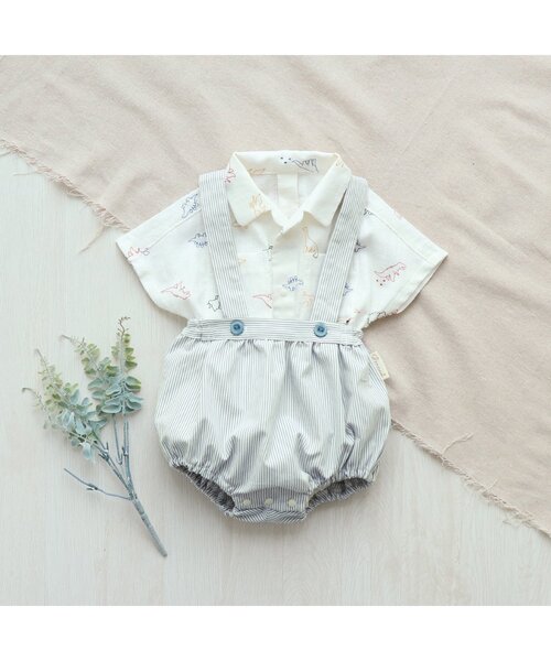 apres les cours(アプレレクール)の「3柄サスペンダー付きブルマ(その他ベビーウェア・キッズ・グレー/アイボリー/ベージュ・80)」の9枚目の写真