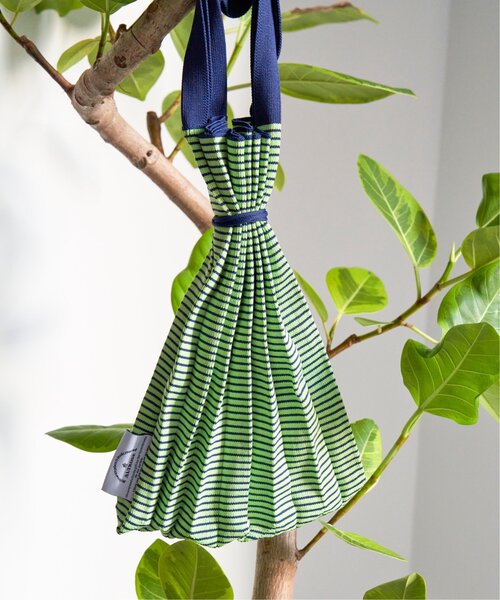 VENCEEXCHANGE（ヴァンスエクスチェンジ）の「配色プリーツボーダートート（トートバッグ・レディース・イエロー/グリーン/ピンク/ブルー・FREE）」の2枚目の写真