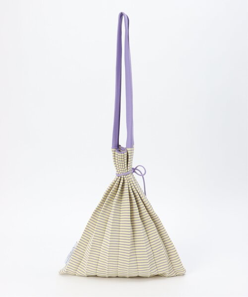 VENCEEXCHANGE（ヴァンスエクスチェンジ）の「配色プリーツボーダートート（トートバッグ・レディース・イエロー/グリーン/ピンク/ブルー・FREE）」の14枚目の写真