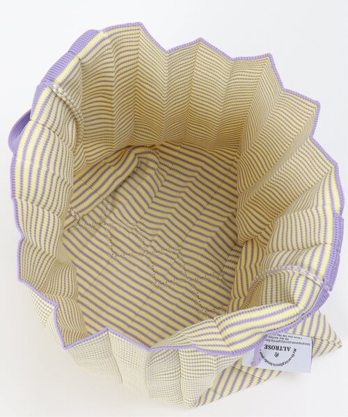 VENCEEXCHANGE（ヴァンスエクスチェンジ）の「配色プリーツボーダートート（トートバッグ・レディース・イエロー/グリーン/ピンク/ブルー・FREE）」の15枚目の写真