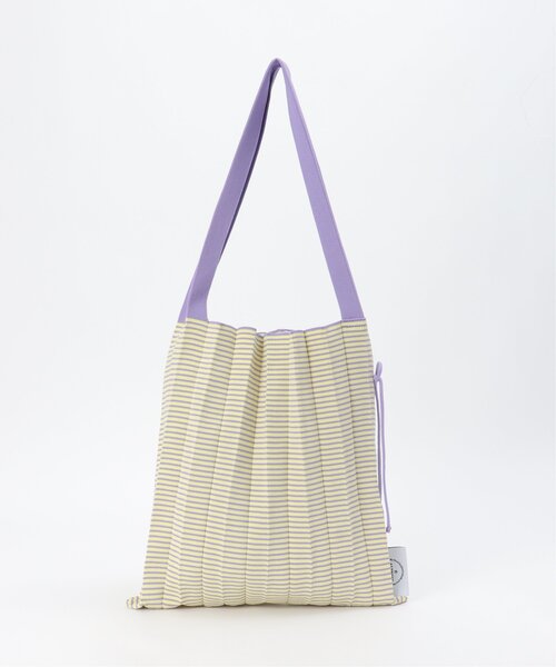 VENCEEXCHANGE（ヴァンスエクスチェンジ）の「配色プリーツボーダートート（トートバッグ・レディース・イエロー/グリーン/ピンク/ブルー・FREE）」の18枚目の写真