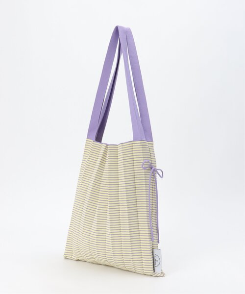 VENCEEXCHANGE（ヴァンスエクスチェンジ）の「配色プリーツボーダートート（トートバッグ・レディース・イエロー/グリーン/ピンク/ブルー・FREE）」の19枚目の写真