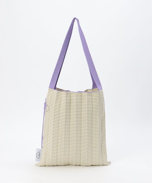 VENCEEXCHANGE（ヴァンスエクスチェンジ）の「配色プリーツボーダートート（トートバッグ・レディース・イエロー/グリーン/ピンク/ブルー・FREE）」の20枚目の写真