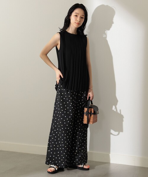 「Demi-Luxe BEAMS」 ノースリーブブラウス ONE SIZE ブラック レディース Demi-Luxe BEAMS（デミルクス ビームス）ペプラム ノースリーブ