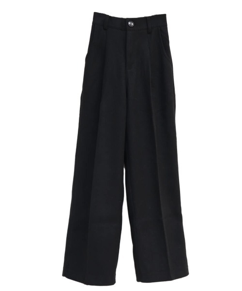 LVEU.(ラブユ.)の「【SETUP対応】Faux wool slacks pants / フェイクウールスラックスパンツ(スラックス・レディース・チャコールグレー/ブラック・FREE)」の18枚目の写真