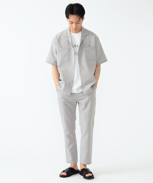 BEAMS HEART（ビームスハート）の「BEAMS HEART / ポリツイル オープンカラー シャツ（シャツ/ブラウス・メンズ・オリーブ/グレイッシュベージュ・SMALL/MEDIUM/LARGE）」の3枚目の写真