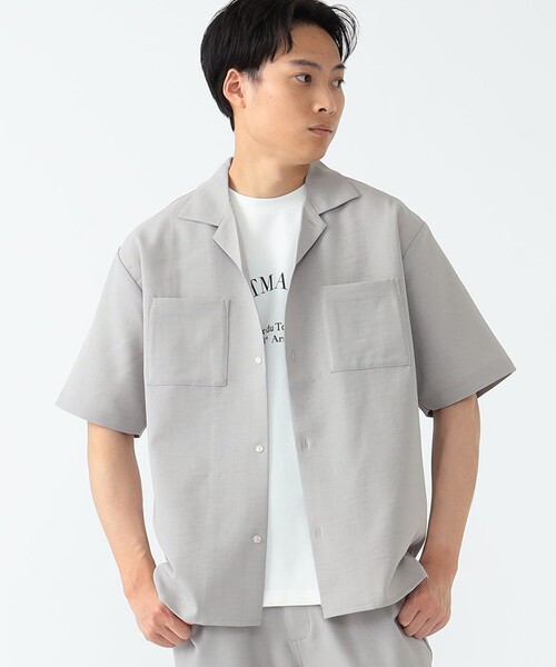 BEAMS HEART（ビームスハート）の「BEAMS HEART / ポリツイル オープンカラー シャツ（シャツ/ブラウス・メンズ・オリーブ/グレイッシュベージュ・SMALL/MEDIUM/LARGE）」の8枚目の写真