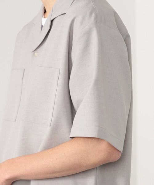 BEAMS HEART（ビームスハート）の「BEAMS HEART / ポリツイル オープンカラー シャツ（シャツ/ブラウス・メンズ・オリーブ/グレイッシュベージュ・SMALL/MEDIUM/LARGE）」の17枚目の写真