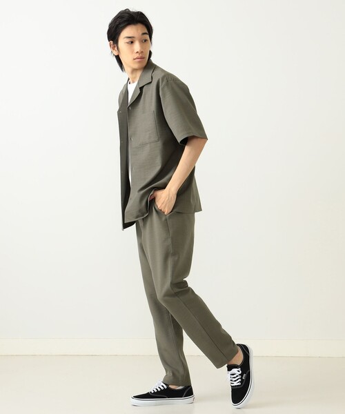 BEAMS HEART（ビームスハート）の「BEAMS HEART / ポリツイル オープンカラー シャツ（シャツ/ブラウス・メンズ・オリーブ/グレイッシュベージュ・SMALL/MEDIUM/LARGE）」の19枚目の写真