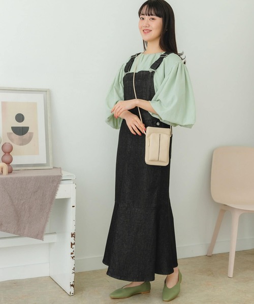 RODE SKO（ロデスコ）の「ミニセンターラインショルダーバッグ（ショルダーバッグ・レディース・ベージュ/ブラック/オフホワイト・ONE）」の7枚目の写真