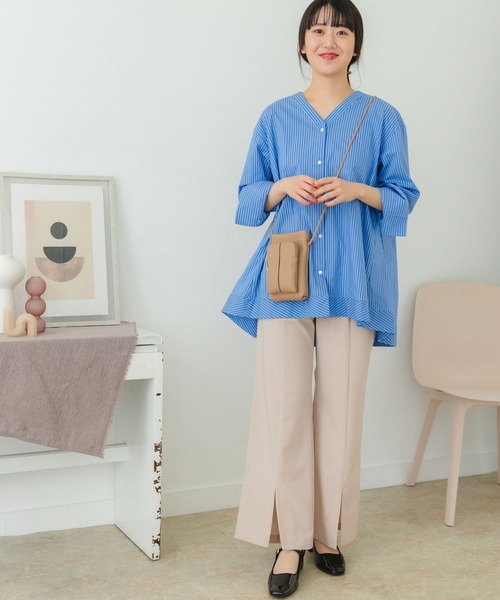 RODE SKO（ロデスコ）の「ミニセンターラインショルダーバッグ（ショルダーバッグ・レディース・ベージュ/ブラック/オフホワイト・ONE）」の10枚目の写真