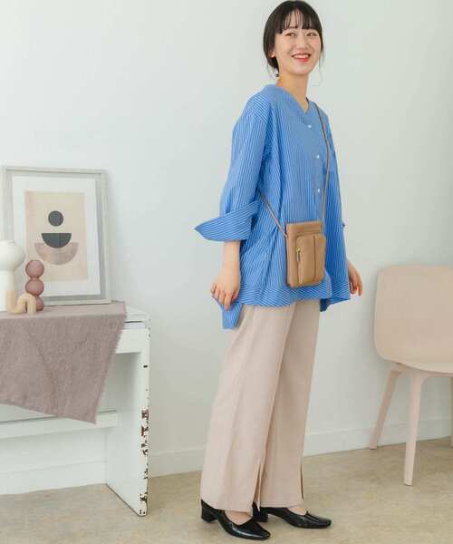 RODE SKO（ロデスコ）の「ミニセンターラインショルダーバッグ（ショルダーバッグ・レディース・ベージュ/ブラック/オフホワイト・ONE）」の11枚目の写真