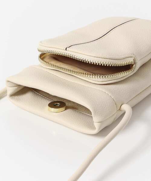 RODE SKO（ロデスコ）の「ミニセンターラインショルダーバッグ（ショルダーバッグ・レディース・ベージュ/ブラック/オフホワイト・ONE）」の22枚目の写真