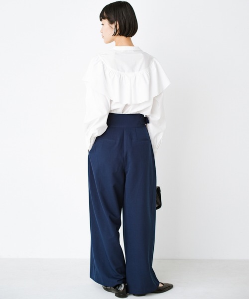 haco!(ハコ)の「頑張りすぎないでねって伝えたい すっきりウエストベルトパンツ(その他パンツ・レディース・ネイビー/ライトカーキ・X-LARGE/SMALL/MEDIUM/LARGE)」の5枚目の写真