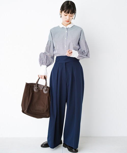 haco!(ハコ)の「頑張りすぎないでねって伝えたい すっきりウエストベルトパンツ(その他パンツ・レディース・ネイビー/ライトカーキ・X-LARGE/SMALL/MEDIUM/LARGE)」の18枚目の写真