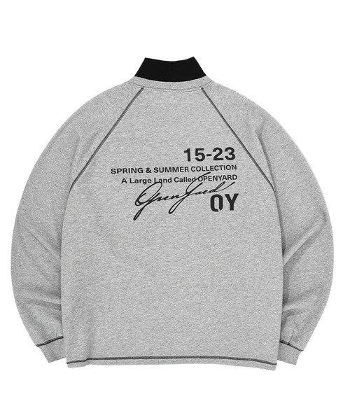 OY（オーワイ）の「『OY/オーワイ』TYPOGRAPHIC LOGO ZIPPER POLA LONG SLEEVE/ロゴジップポラロングスリーブ（Tシャツ/カットソー・メンズ・グレー/ブラック/ホワイト・FREE）」の13枚目の写真