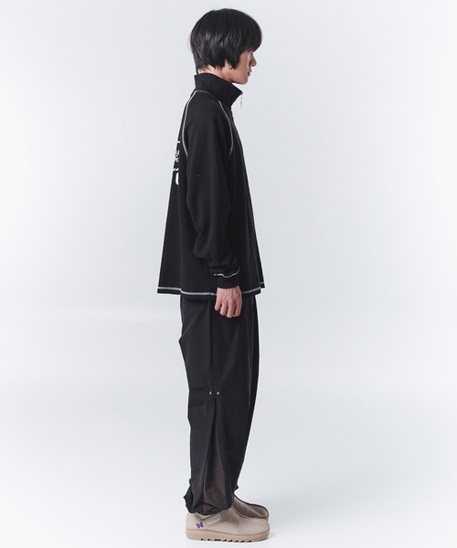OY（オーワイ）の「『OY/オーワイ』TYPOGRAPHIC LOGO ZIPPER POLA LONG SLEEVE/ロゴジップポラロングスリーブ（Tシャツ/カットソー・メンズ・グレー/ブラック/ホワイト・FREE）」の11枚目の写真