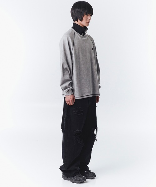 OY（オーワイ）の「『OY/オーワイ』TYPOGRAPHIC LOGO ZIPPER POLA LONG SLEEVE/ロゴジップポラロングスリーブ（Tシャツ/カットソー・メンズ・グレー/ブラック/ホワイト・FREE）」の17枚目の写真