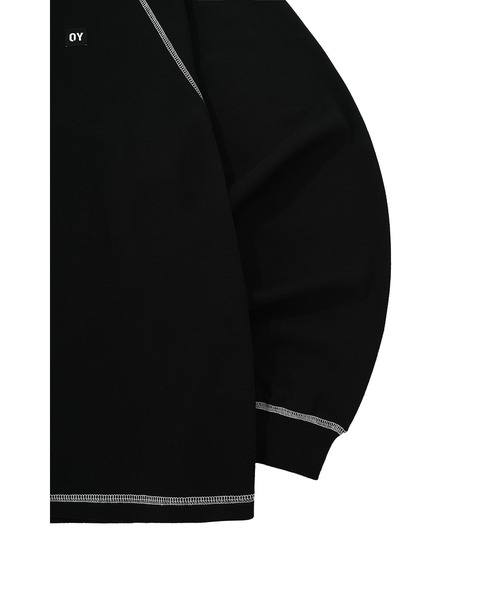 OY（オーワイ）の「『OY/オーワイ』TYPOGRAPHIC LOGO ZIPPER POLA LONG SLEEVE/ロゴジップポラロングスリーブ（Tシャツ/カットソー・メンズ・グレー/ブラック/ホワイト・FREE）」の21枚目の写真