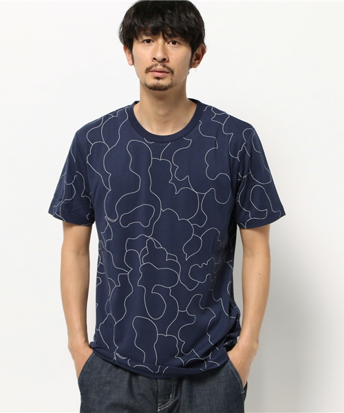 CIAOPANIC（チャオパニック）の「【Ciaopanic】　linedrawingcamobT-SH（Tシャツ/カットソー・メンズ・ホワイト/グレー/ブラック/ネイビー・MEDIUM/LARGE）」の4枚目の写真