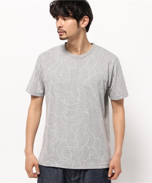 CIAOPANIC（チャオパニック）の「【Ciaopanic】　linedrawingcamobT-SH（Tシャツ/カットソー・メンズ・ホワイト/グレー/ブラック/ネイビー・MEDIUM/LARGE）」の8枚目の写真