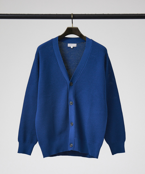 ABAHOUSE GRAY（アバハウスグレイ）の「【アンサンブル対応】メッシュ ニット カーディガン（カーディガン/ボレロ・メンズ・ブラック/グレイッシュベージュ/エメラルド/ブルー・46/48）」の4枚目の写真