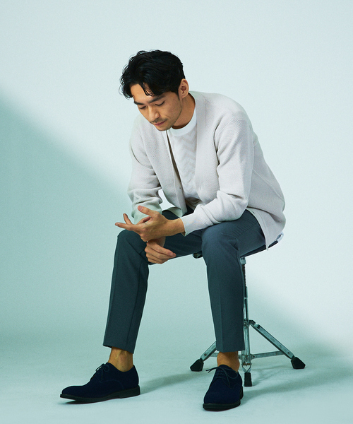 ABAHOUSE GRAY（アバハウスグレイ）の「【アンサンブル対応】メッシュ ニット カーディガン（カーディガン/ボレロ・メンズ・ブラック/グレイッシュベージュ/エメラルド/ブルー・46/48）」の10枚目の写真