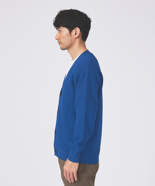 ABAHOUSE GRAY（アバハウスグレイ）の「【アンサンブル対応】メッシュ ニット カーディガン（カーディガン/ボレロ・メンズ・ブラック/グレイッシュベージュ/エメラルド/ブルー・46/48）」の12枚目の写真