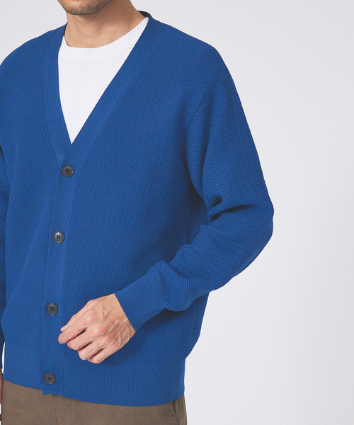 ABAHOUSE GRAY（アバハウスグレイ）の「【アンサンブル対応】メッシュ ニット カーディガン（カーディガン/ボレロ・メンズ・ブラック/グレイッシュベージュ/エメラルド/ブルー・46/48）」の15枚目の写真