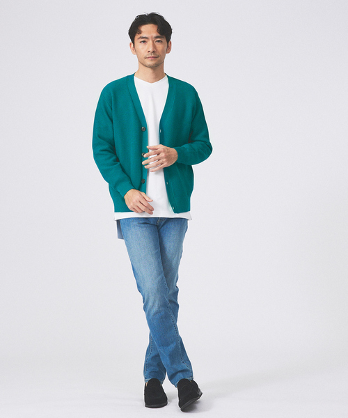 ABAHOUSE GRAY（アバハウスグレイ）の「【アンサンブル対応】メッシュ ニット カーディガン（カーディガン/ボレロ・メンズ・ブラック/グレイッシュベージュ/エメラルド/ブルー・46/48）」の21枚目の写真