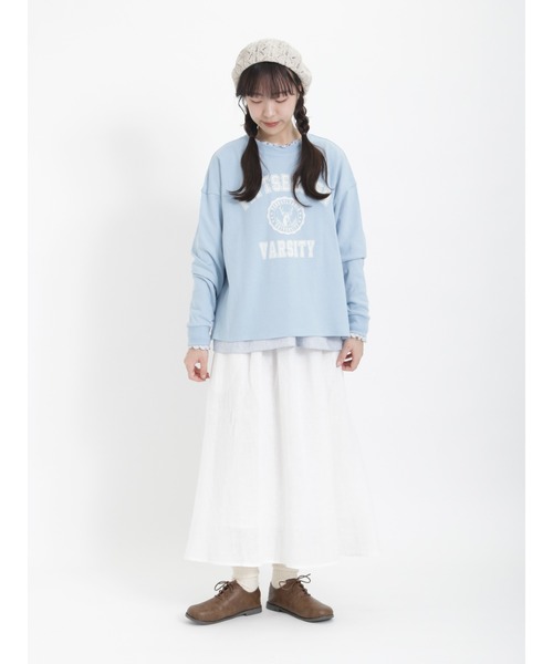Samansa Mos2(サマンサ モスモス)の「スラブベア天竺ロゴアソートプリントカットソー(Tシャツ/カットソー・レディース・サックスブルー/ダークブラウン/チャコール/オフホワイト・フリ-)」の15枚目の写真