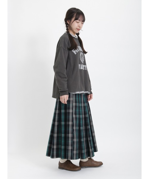 Samansa Mos2(サマンサ モスモス)の「スラブベア天竺ロゴアソートプリントカットソー(Tシャツ/カットソー・レディース・サックスブルー/ダークブラウン/チャコール/オフホワイト・フリ-)」の14枚目の写真