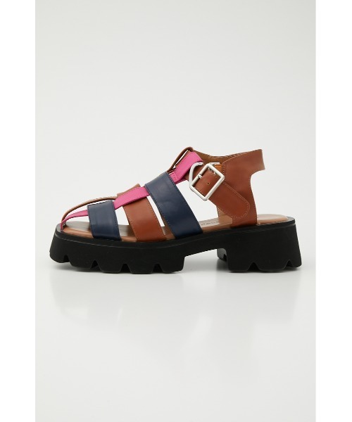 RODEO CROWNS WIDE BOWL（ロデオクラウンズワイドボウル）の「BICOLOR グルカサンダル（サンダル・レディース・イエロー系その他/ブラック・LARGE/MEDIUM）」の10枚目の写真