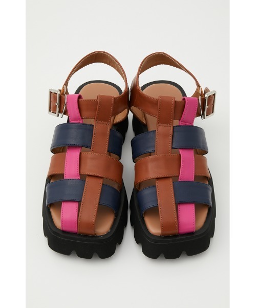 RODEO CROWNS WIDE BOWL（ロデオクラウンズワイドボウル）の「BICOLOR グルカサンダル（サンダル・レディース・イエロー系その他/ブラック・LARGE/MEDIUM）」の16枚目の写真