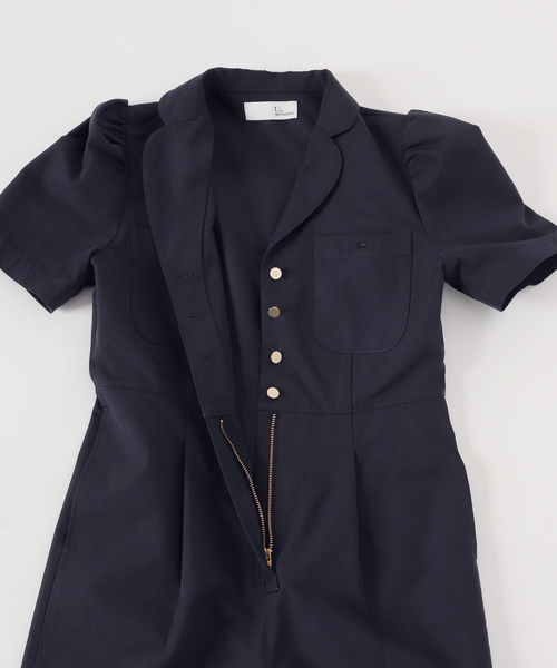 U by SPICK&SPAN（ユーバイスピックアンドスパン）の「パフスリーブオールインワン（つなぎ/オールインワン・レディース・ホワイト系その他/ネイビー・FREE）」の18枚目の写真